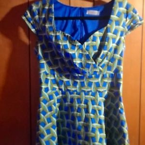 Geometric print dress